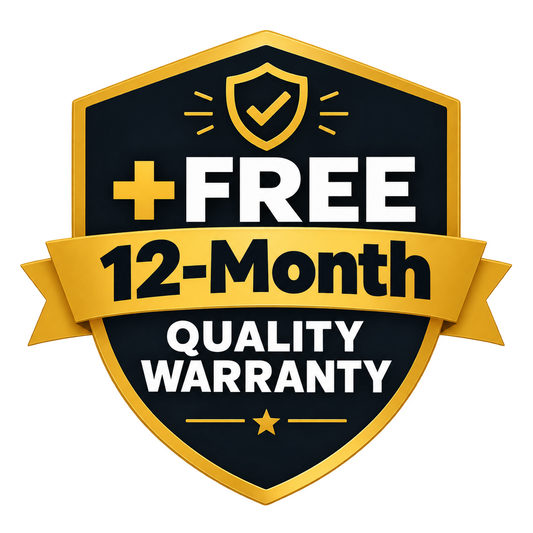 + FREE 12-Month Quality Warranty
